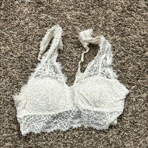 Aerie Elegant White Lace Bralette